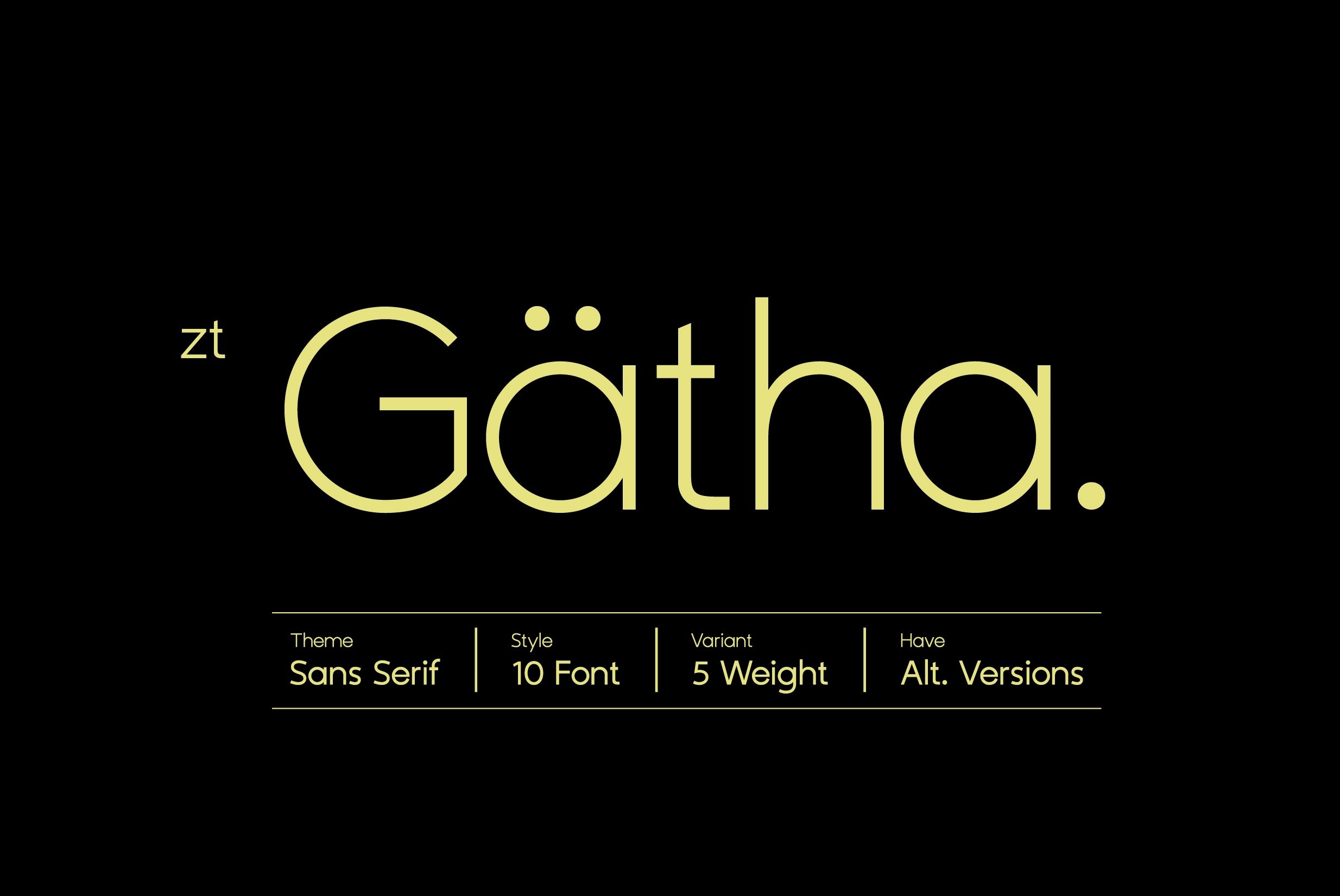 Пример шрифта ZT Gatha