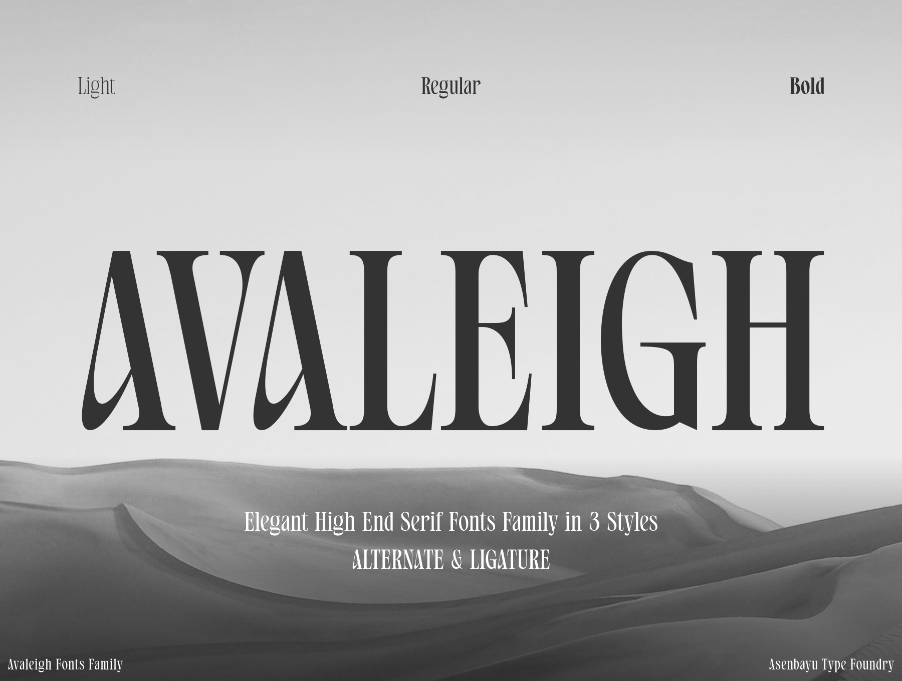 Пример шрифта Avaleigh