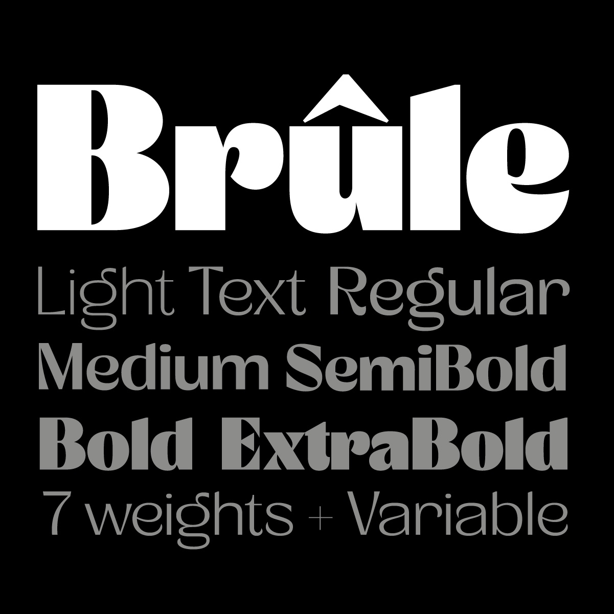 Пример шрифта Brule Bold