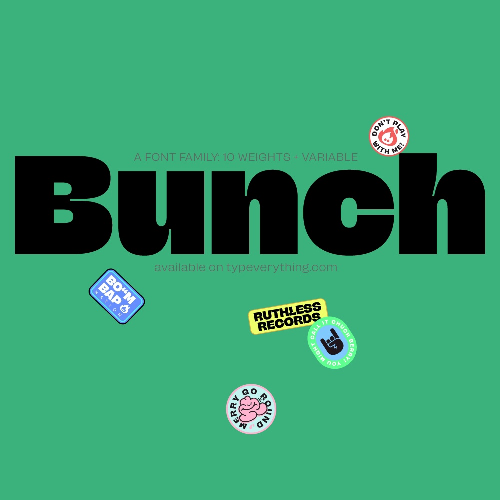 Пример шрифта Bunch Medium