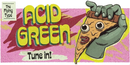 Пример шрифта Acid Green Poster