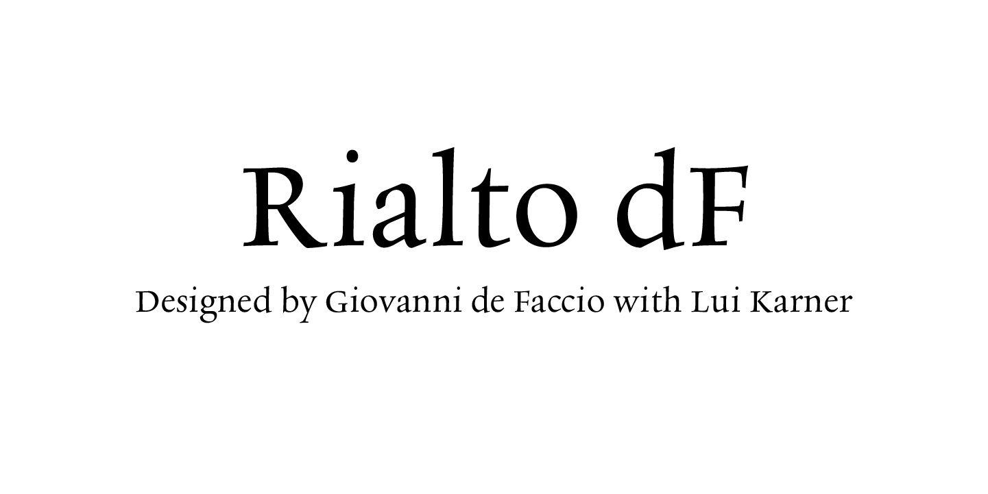 Пример шрифта Rialto dF