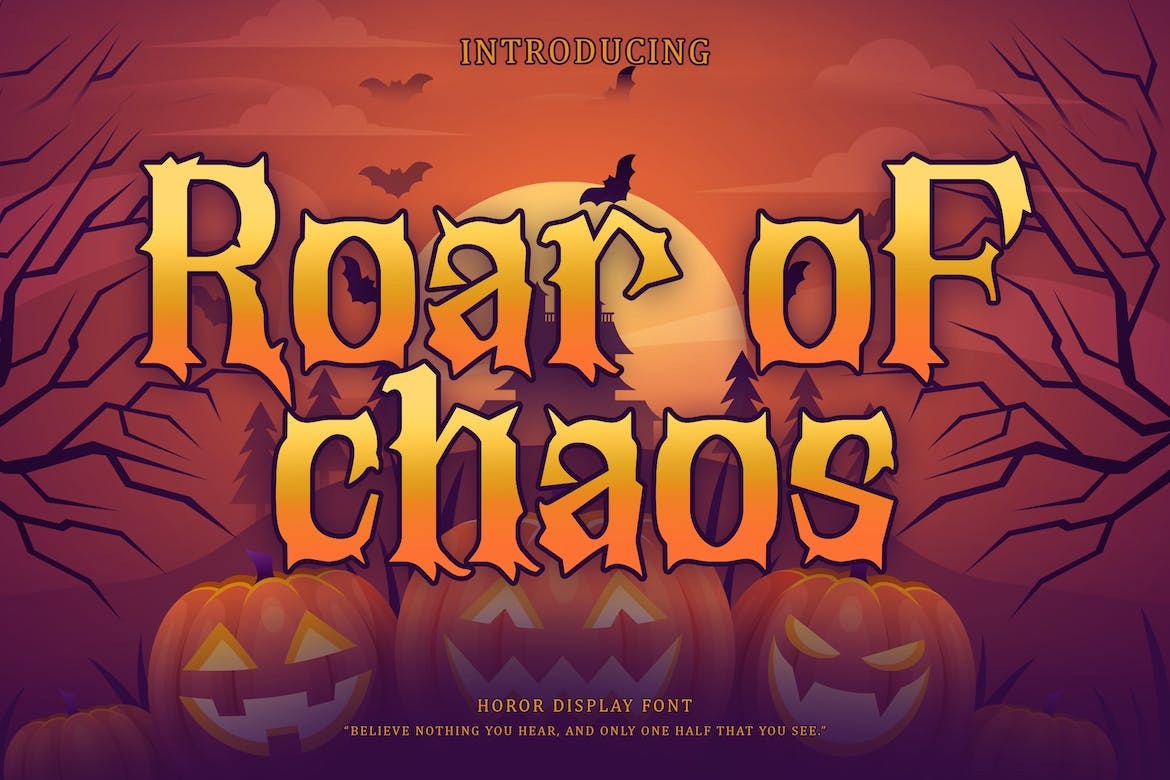 Пример шрифта Roar Of Chaos
