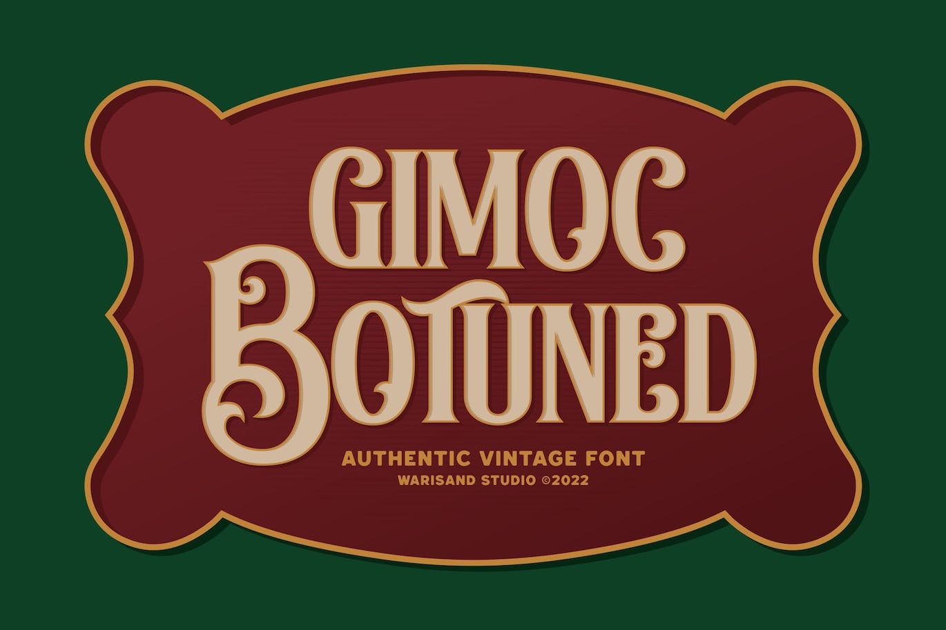 Пример шрифта Gimoc Botuned Regular