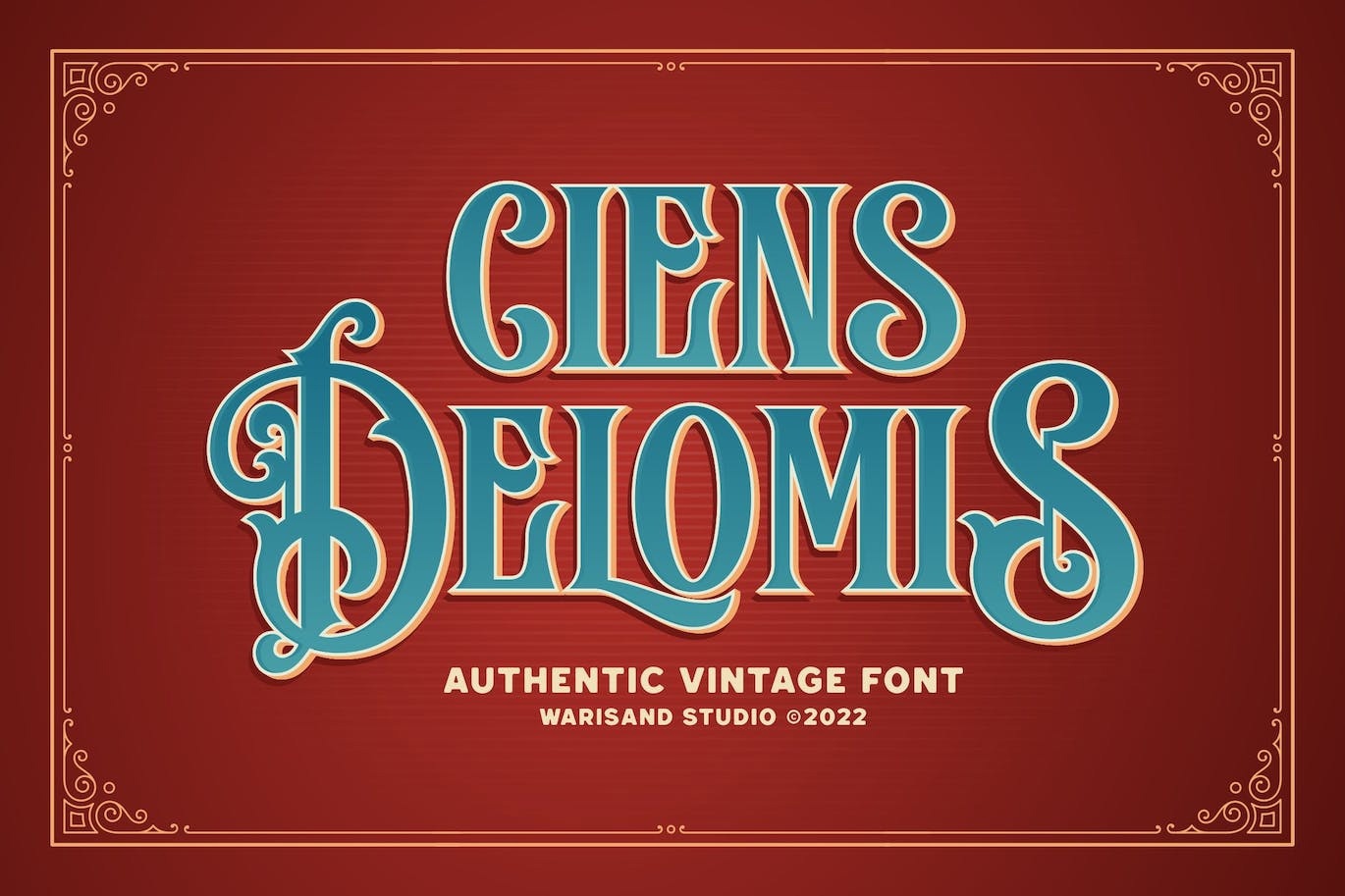 Пример шрифта Ciens Delomis