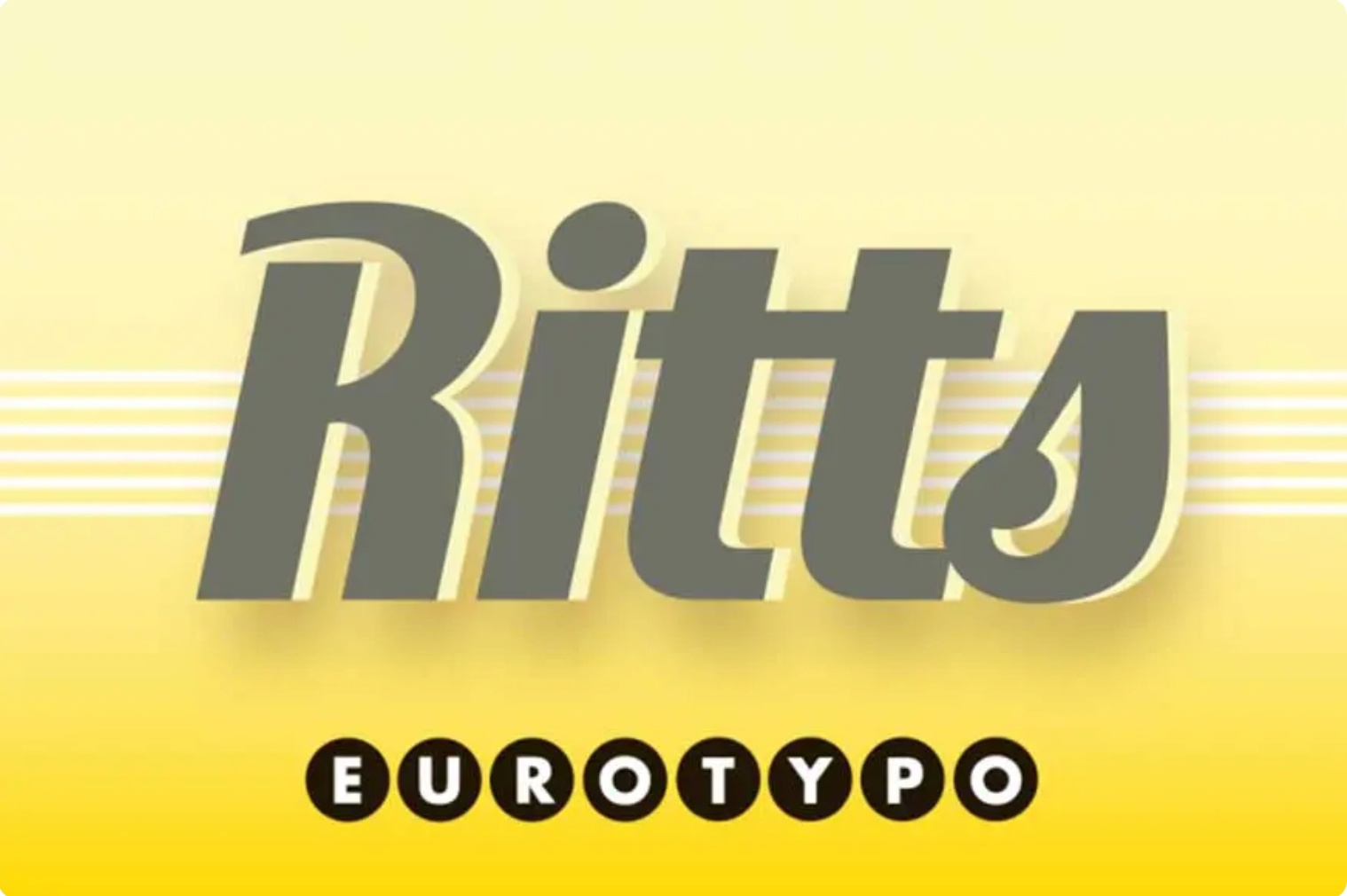 Пример шрифта Ritts Light Italic