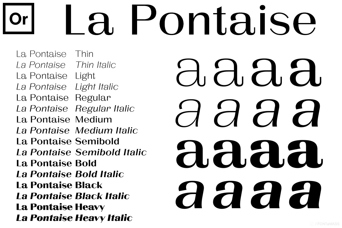 Пример шрифта La Pontaise Regular