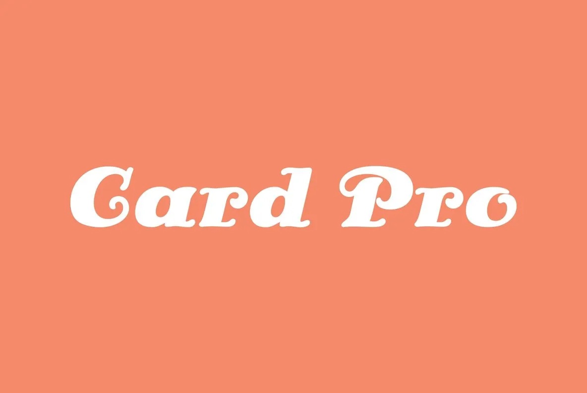 Пример шрифта Card Pro Light Italic