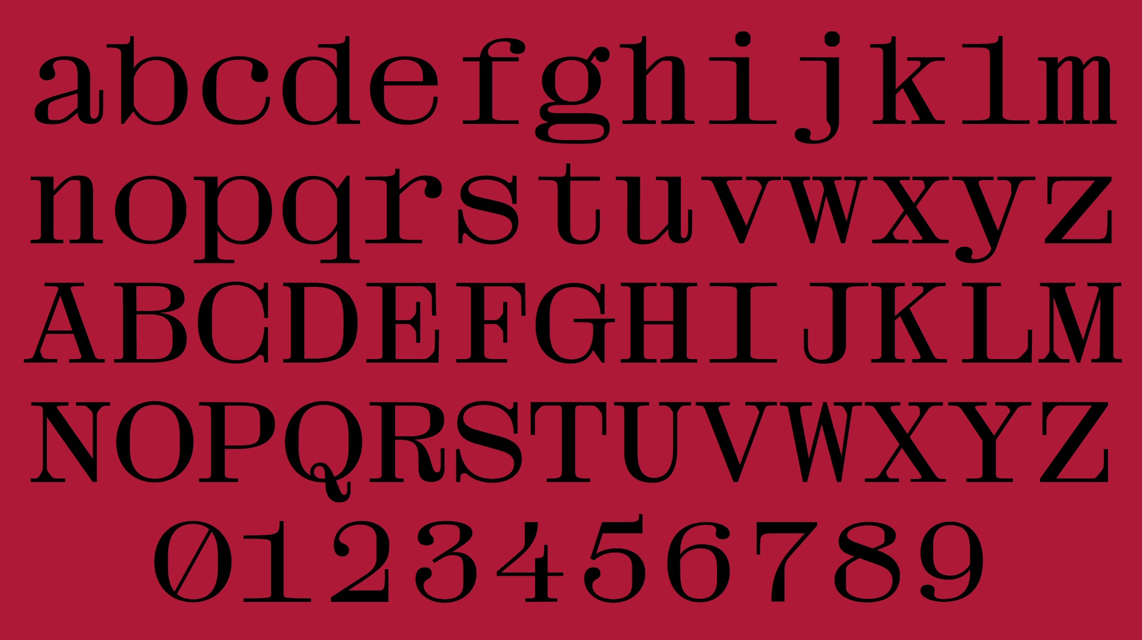 Пример шрифта Dreja