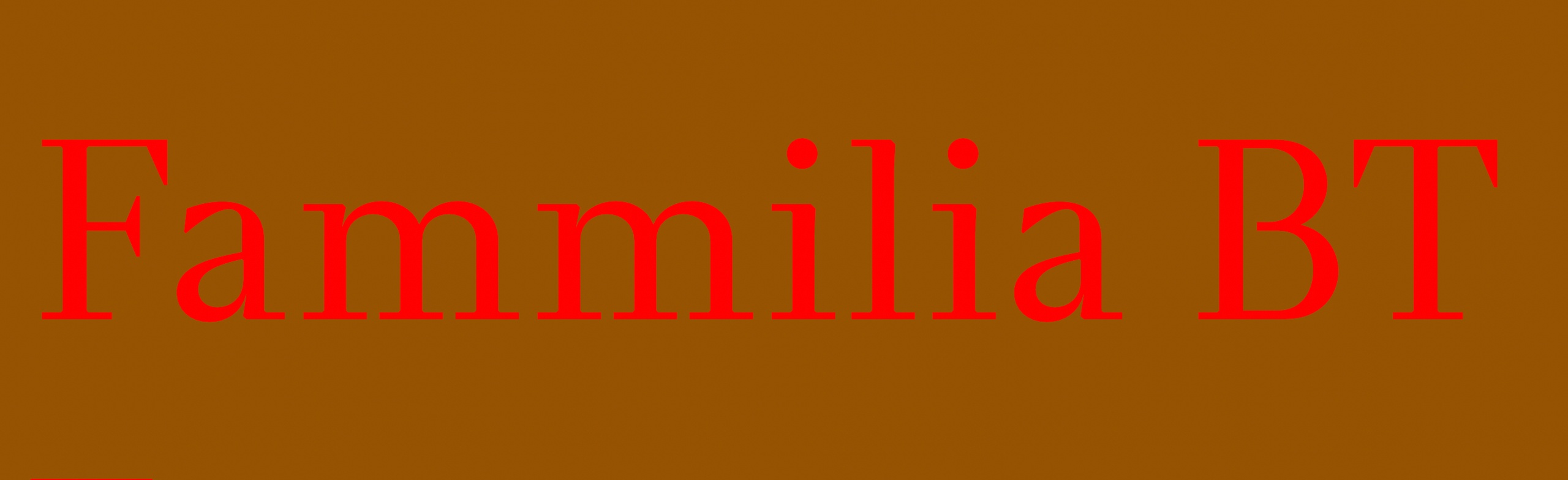 Пример шрифта Fammilia BT
