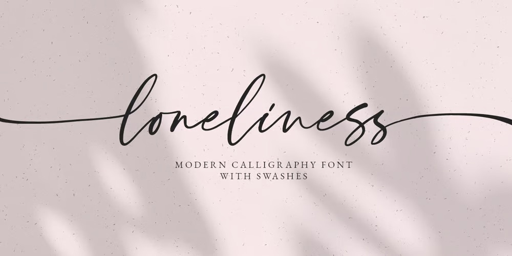 Пример шрифта Loneliness