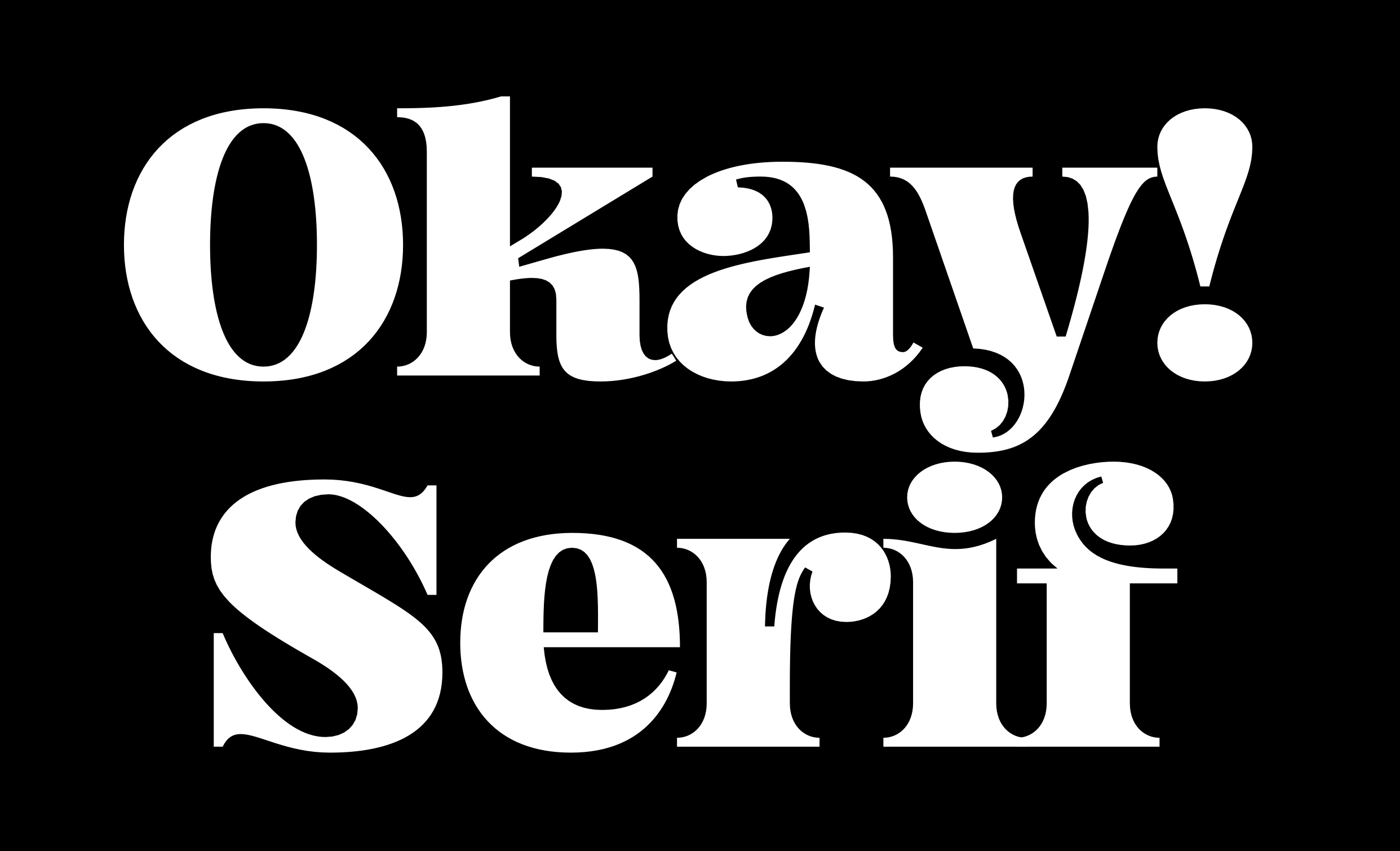 Пример шрифта Okay Serif