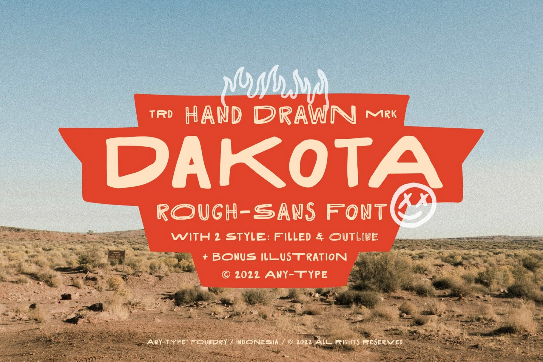 Пример шрифта Dakota Rough Sans