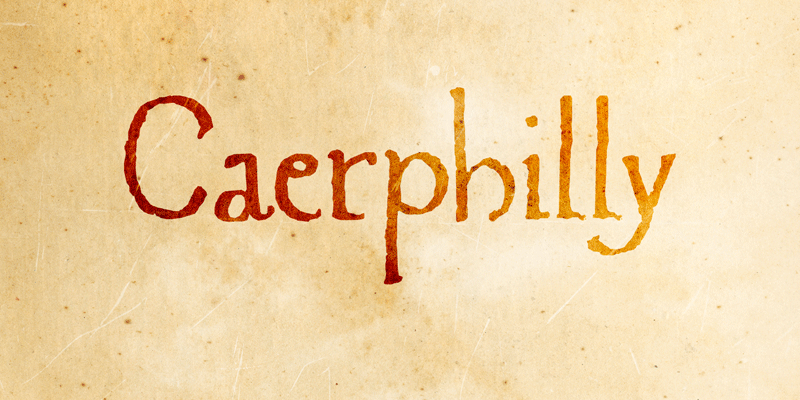 Пример шрифта Caerphilly Italic