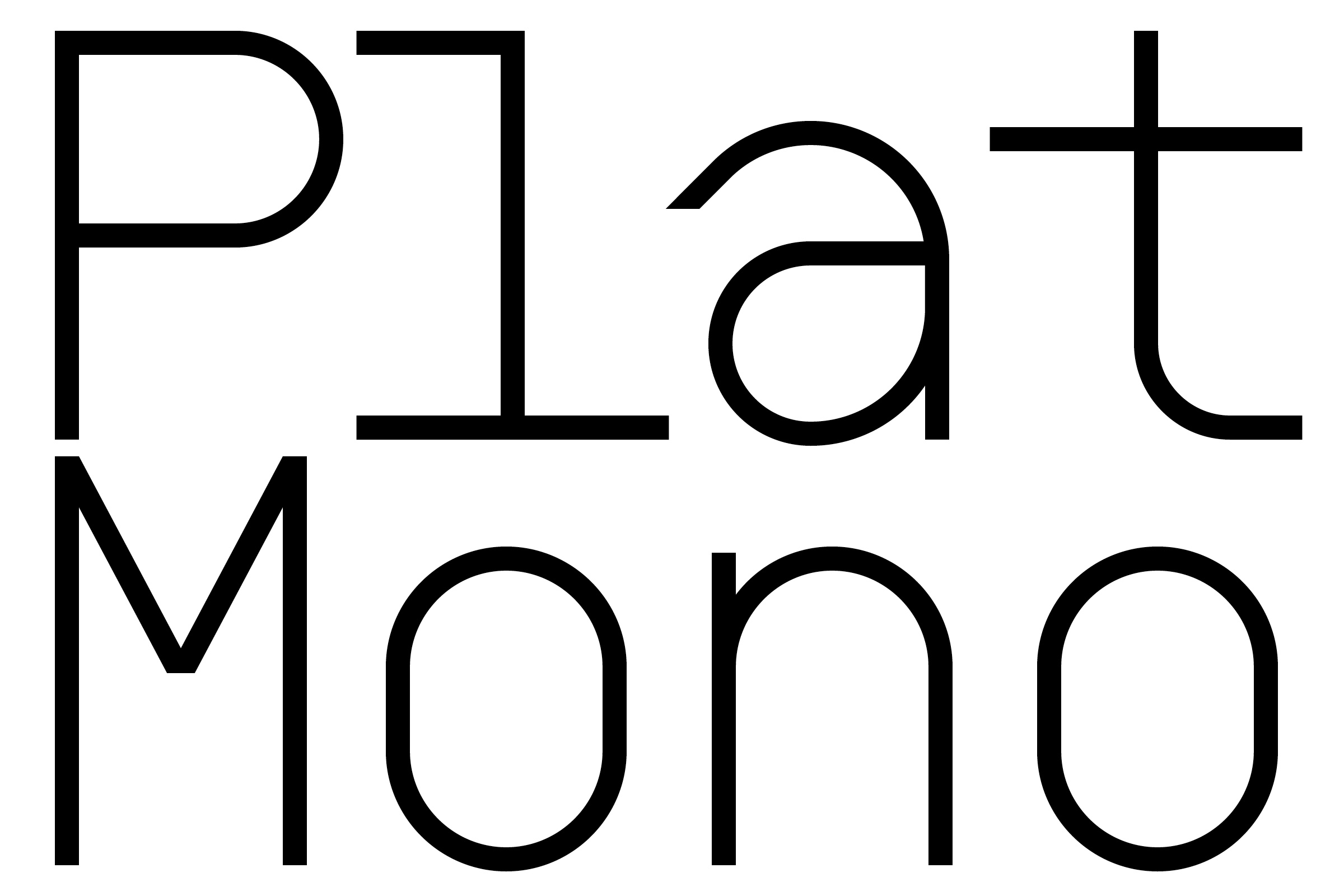 Пример шрифта Plat Mono