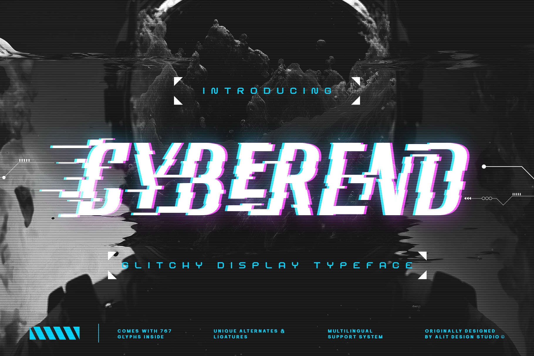Пример шрифта Cyberend