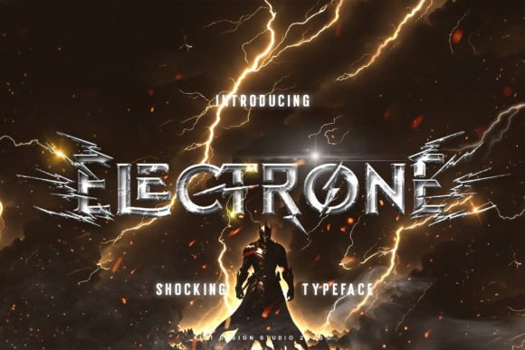 Пример шрифта Electrone