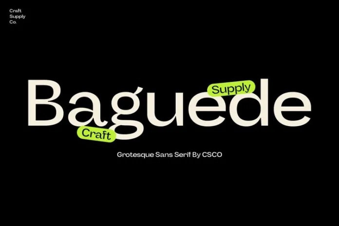 Пример шрифта Baguede