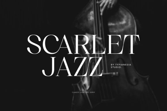 Пример шрифта Scarlet Jazz