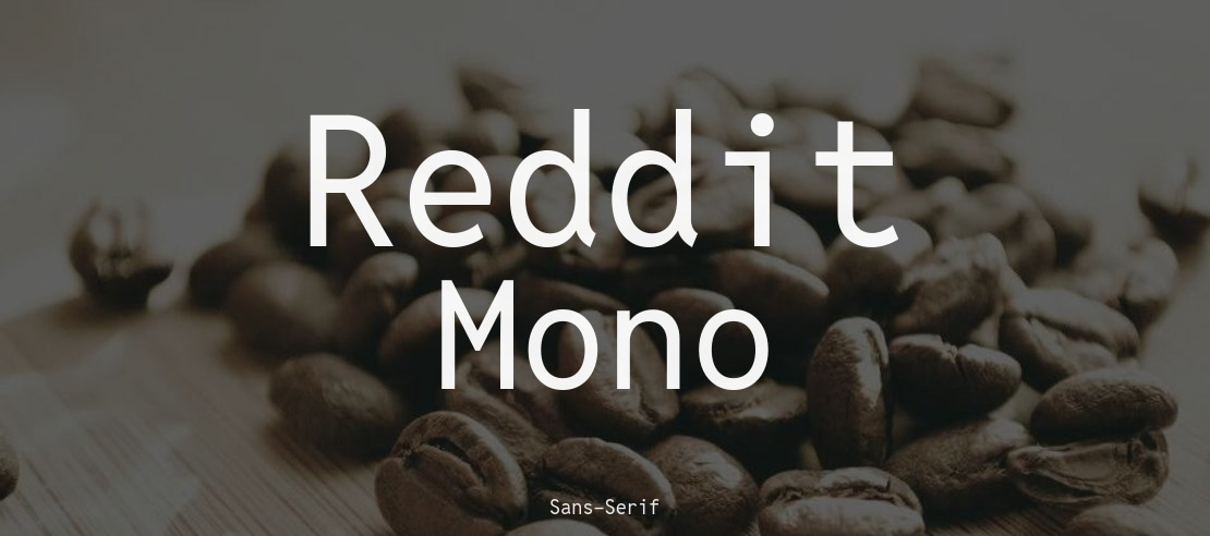 Пример шрифта Reddit Mono Regular