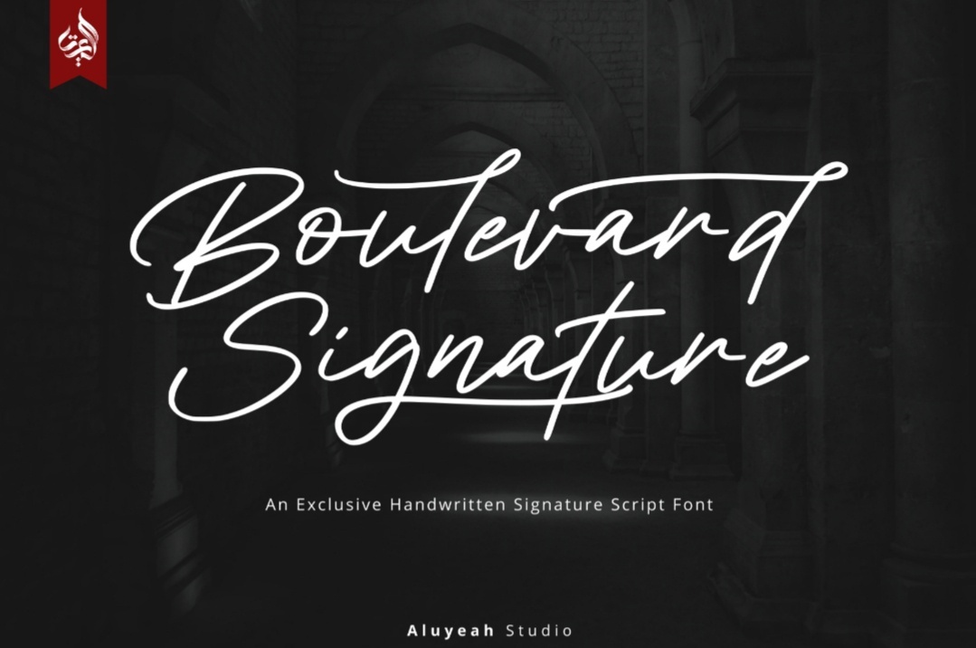 Пример шрифта Boulevard Signature Regular