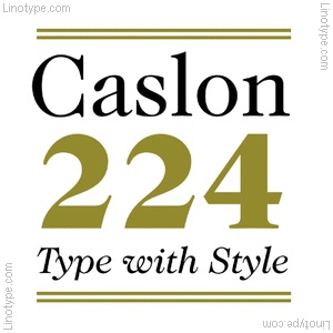 Пример шрифта ITC Caslon No. 224 Medium