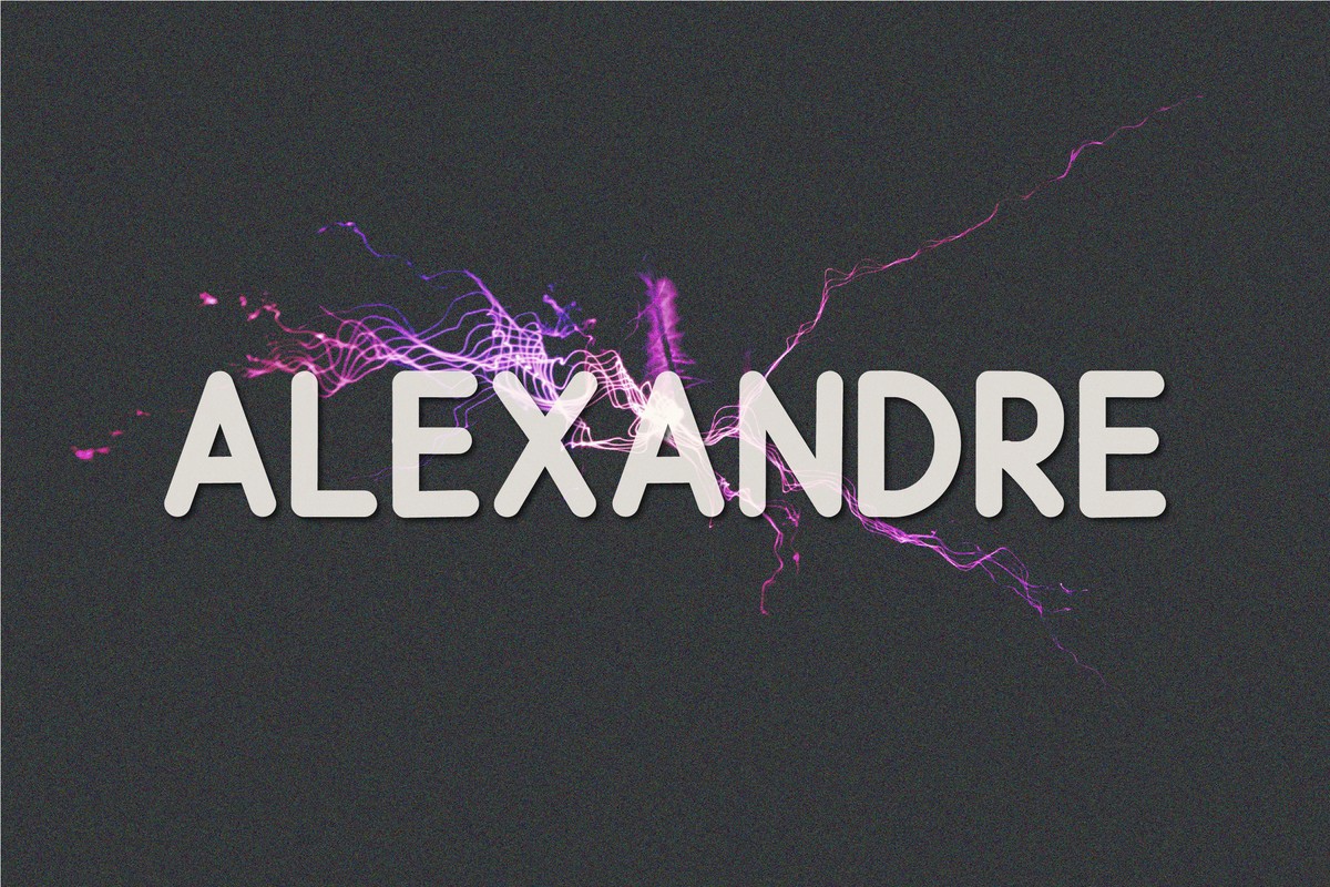Пример шрифта Alexandre