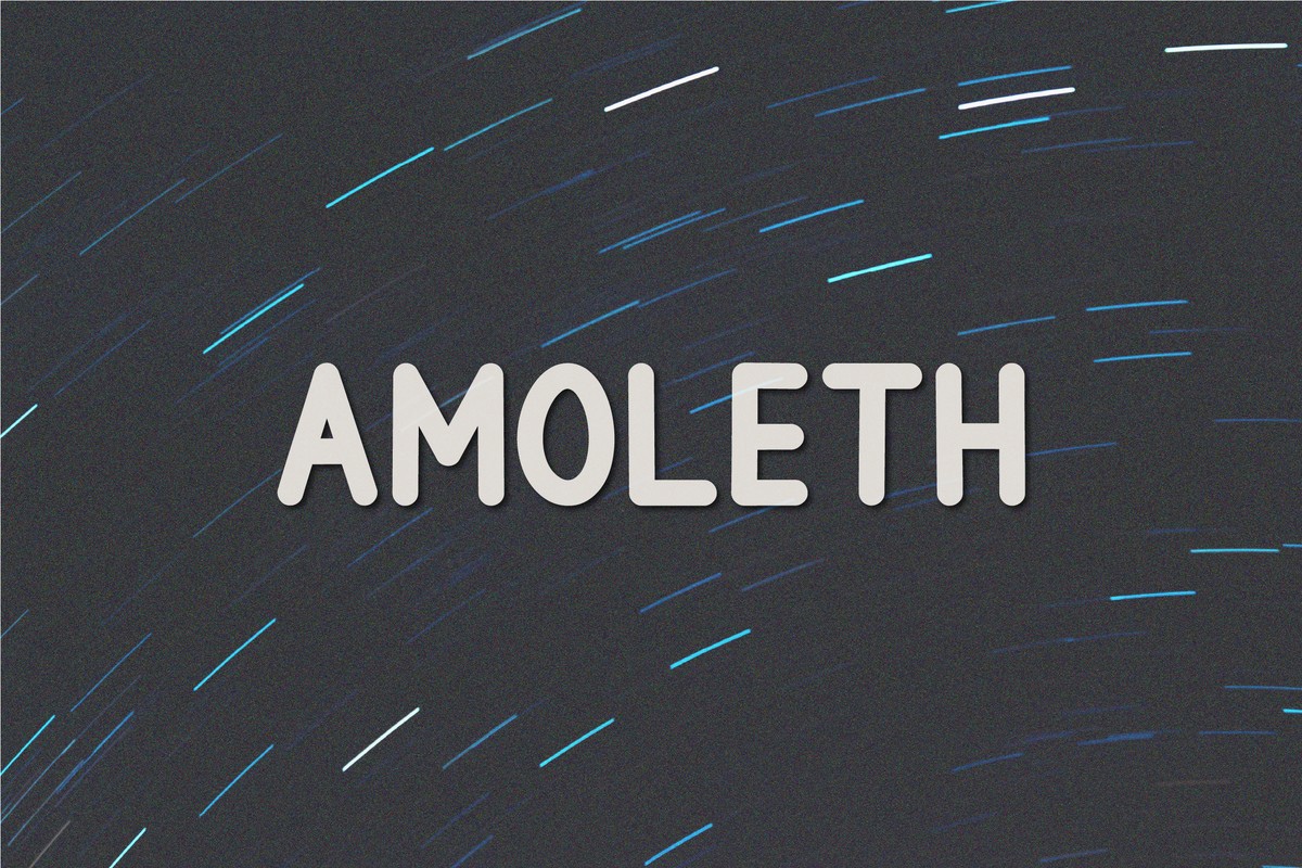 Пример шрифта Amoleth Regular