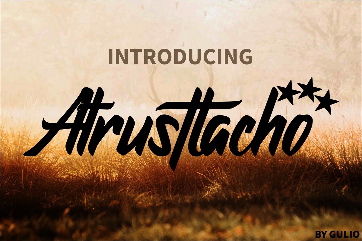 Пример шрифта Atrusttacho