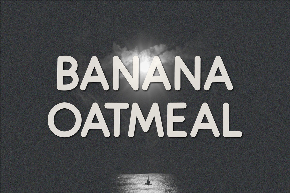 Пример шрифта Banana Oatmeal