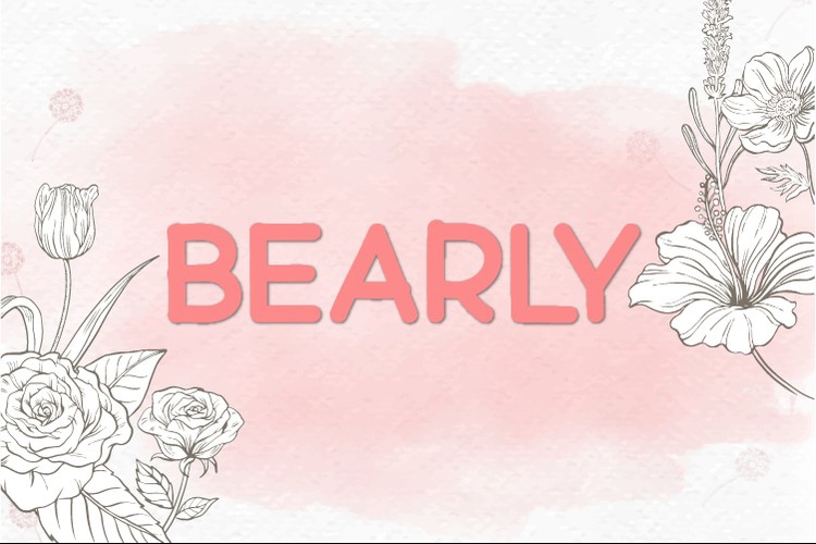 Пример шрифта Bearly