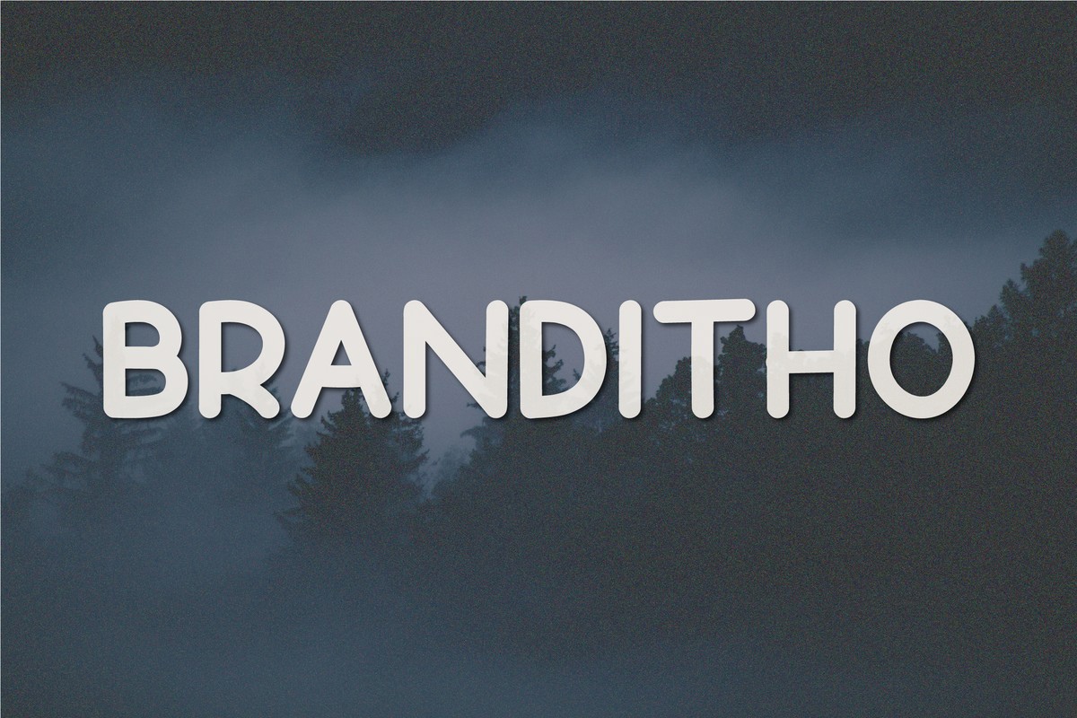 Пример шрифта Branditho