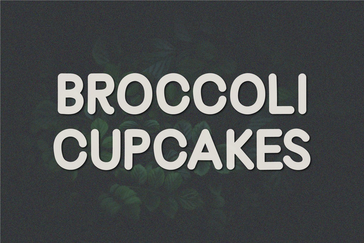 Пример шрифта Broccoli Cupcakes