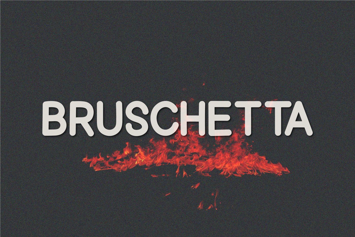 Пример шрифта Bruschetta