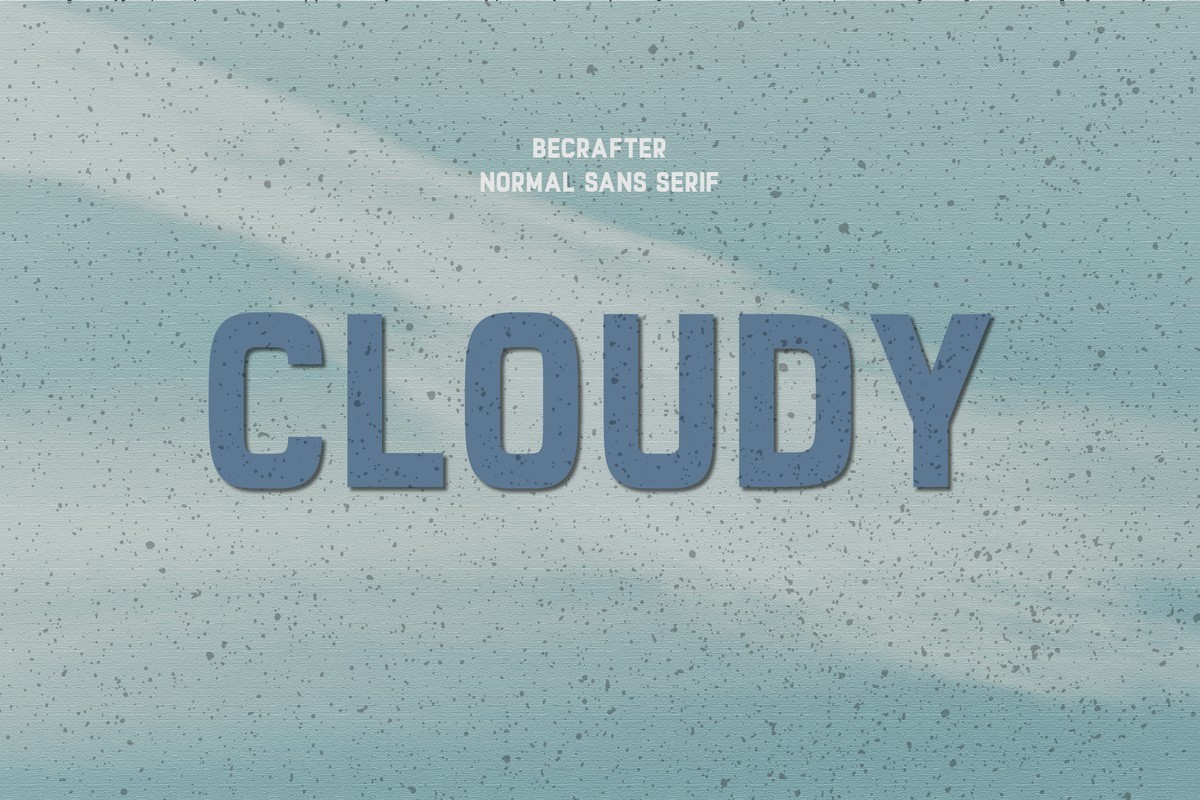 Пример шрифта Cloudy
