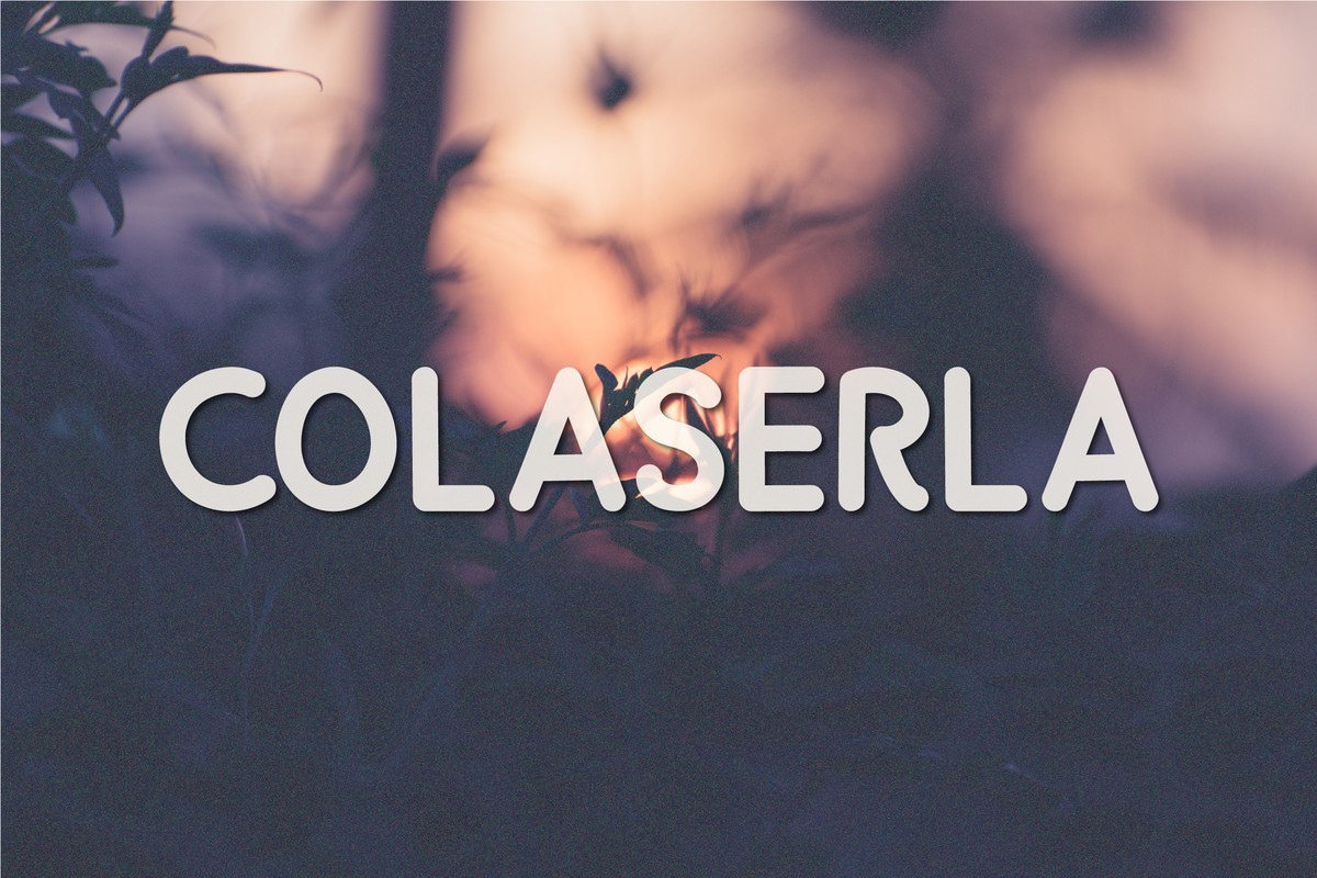 Пример шрифта Colaserla