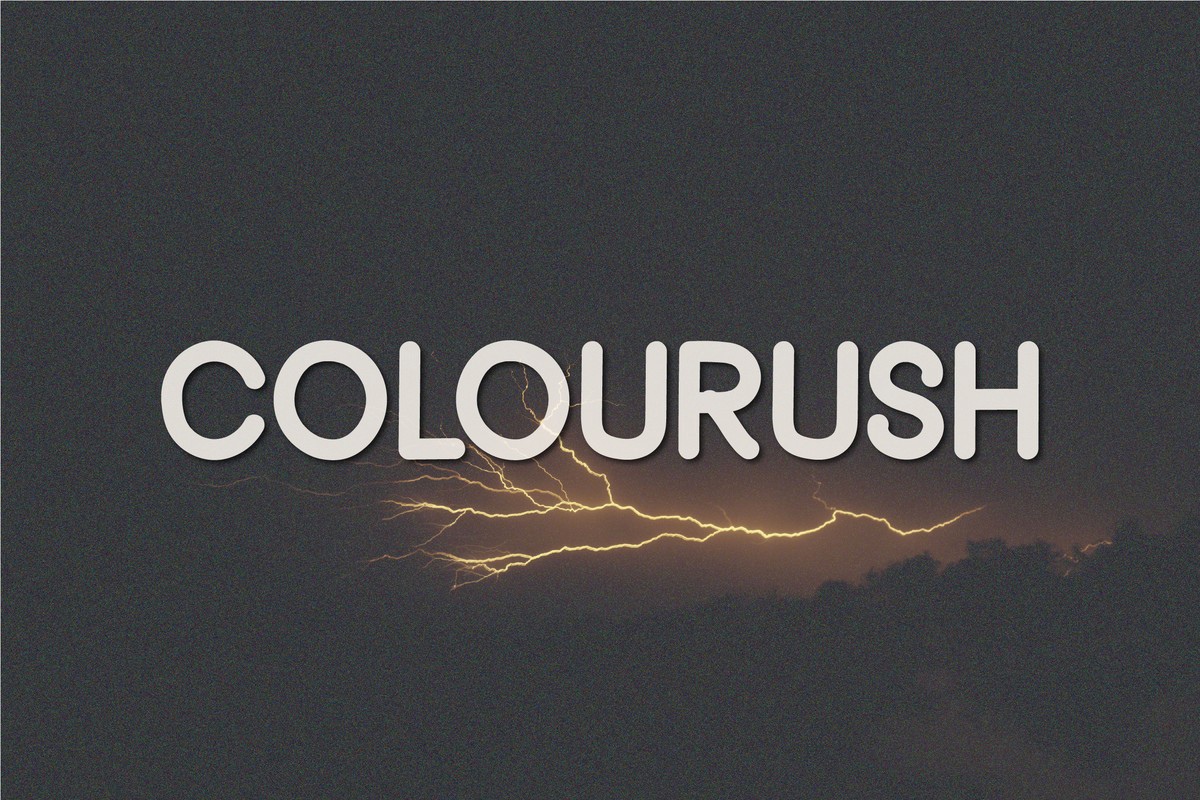 Пример шрифта Colourush