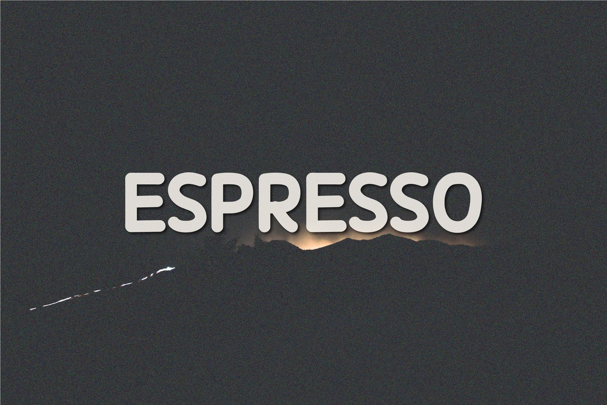 Пример шрифта Espresso