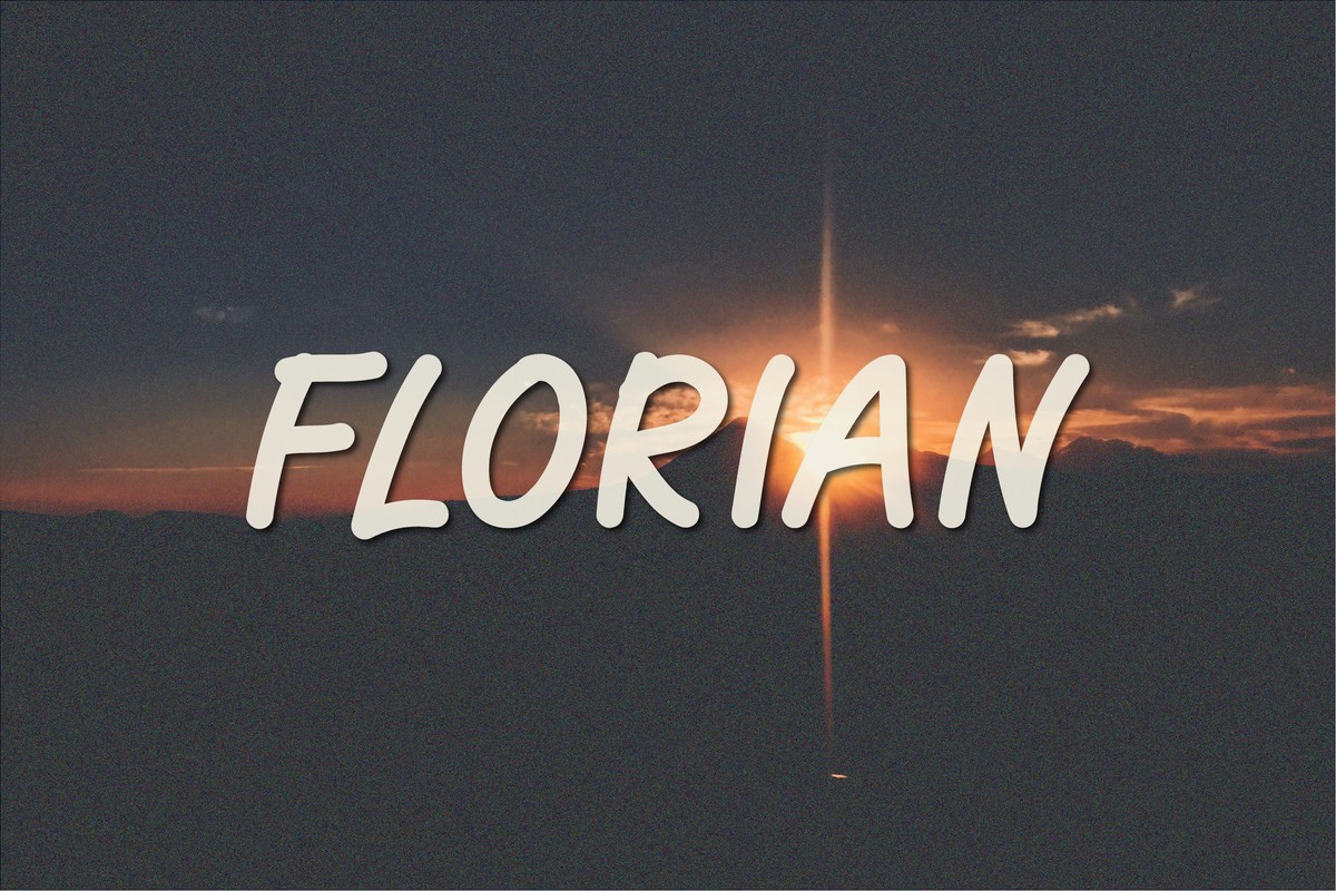 Пример шрифта Florian