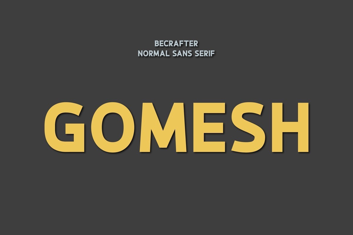 Пример шрифта Gomesh Regular