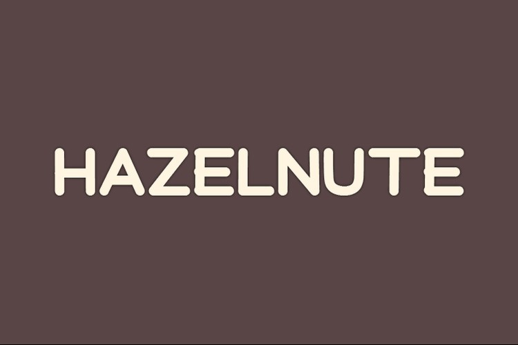 Пример шрифта Hazelnute