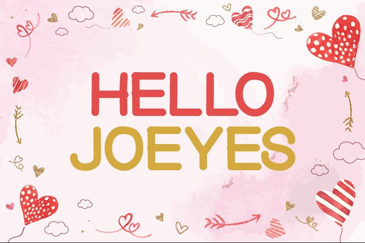 Пример шрифта Hello Joeyes