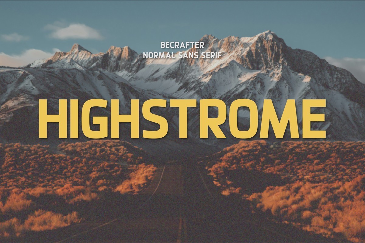 Пример шрифта Highstrome