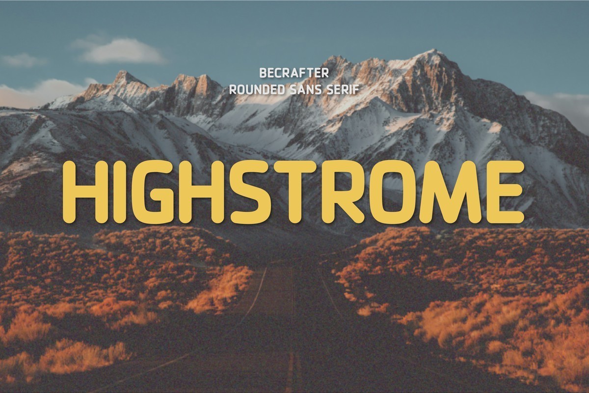 Пример шрифта Highstrome Rounded