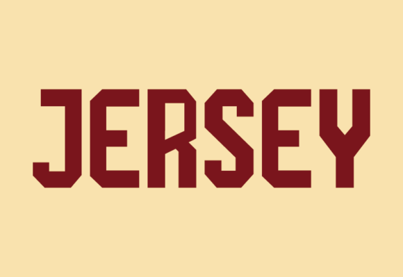Пример шрифта Jersey 10
