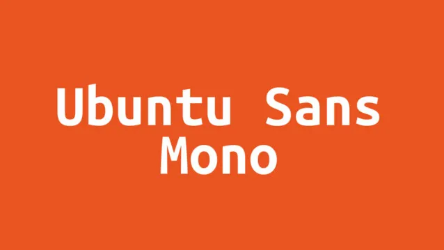 Пример шрифта Ubuntu Sans Mono Regular