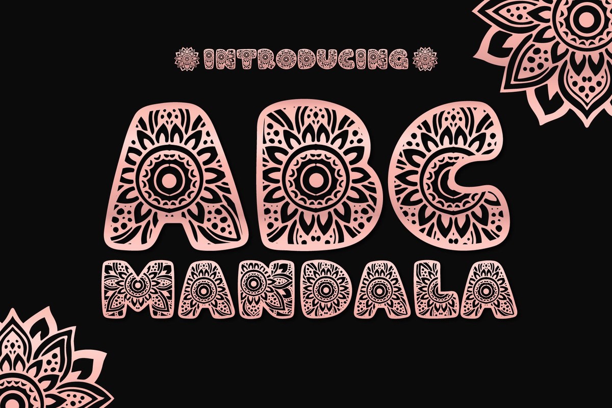 Пример шрифта ABC Mandala