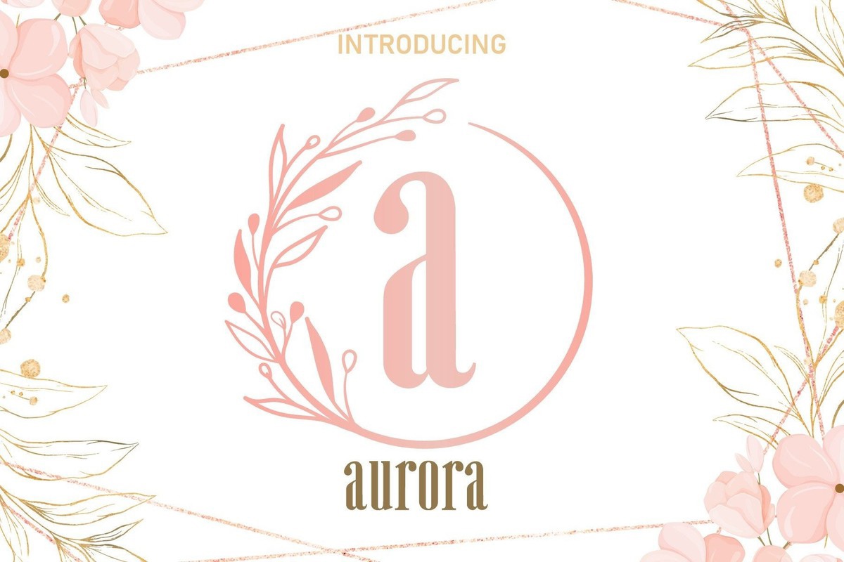 Пример шрифта Aurora Leaf Circle Monogram Regular