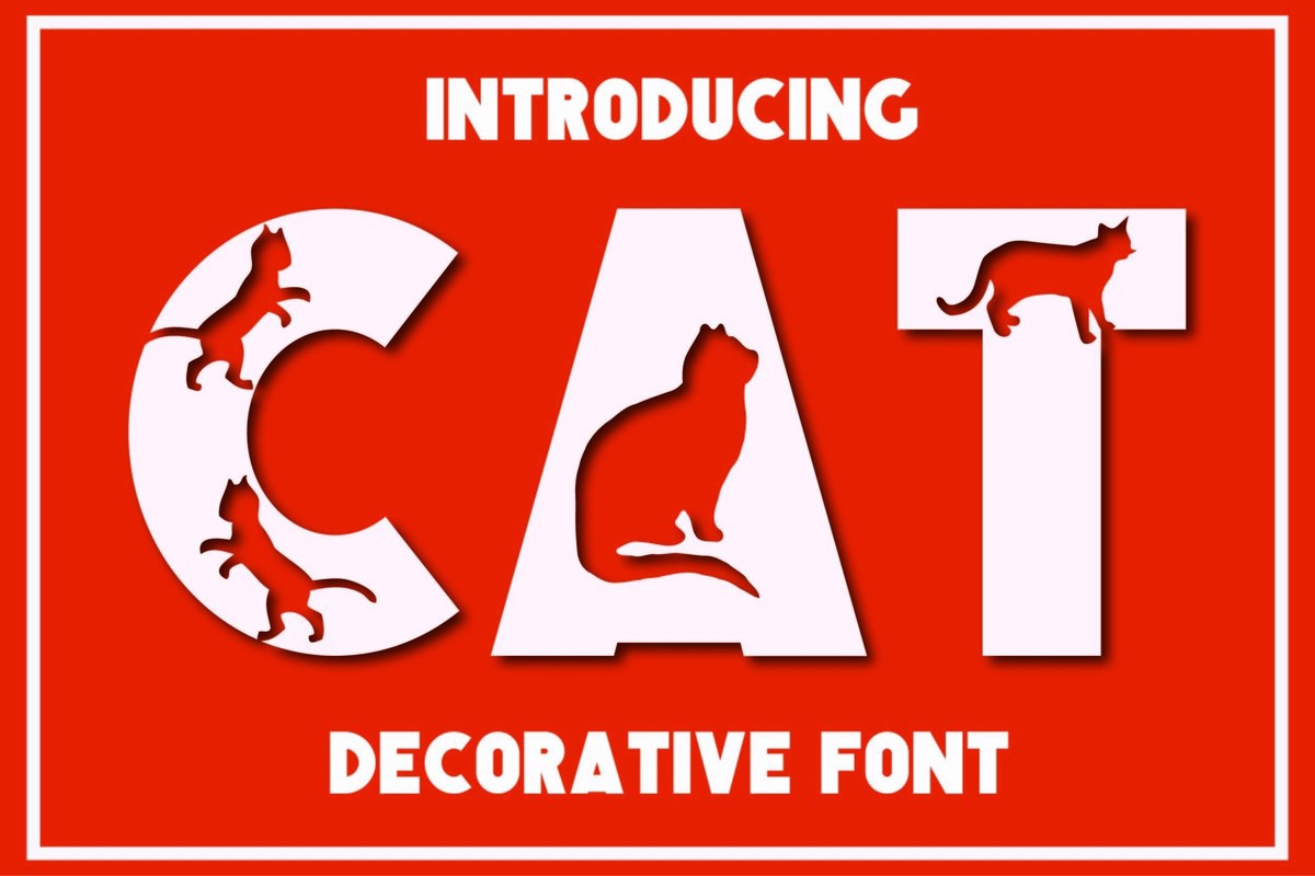 Пример шрифта Cat