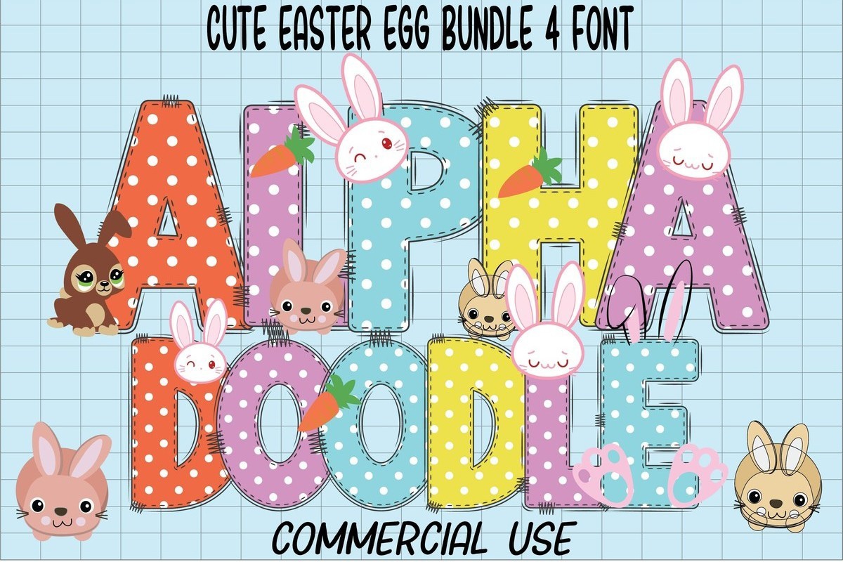 Пример шрифта Cute Easter Egg